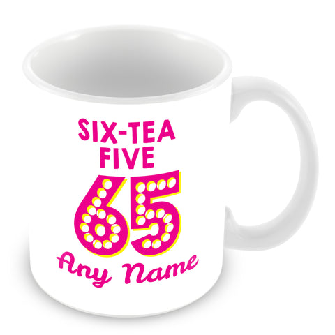 65th Birthday Tea Personalised Mug
