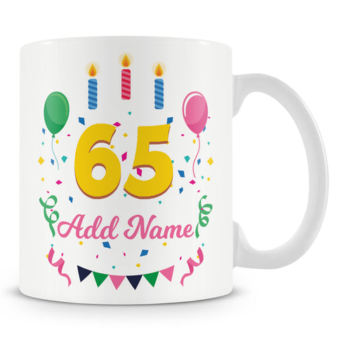 65th Birthday Mug - Birthday Party Personalised Mug