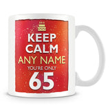 65th Birthday Keep Calm Mug