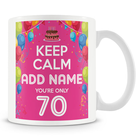 70th Birthday Mug - Keep Calm