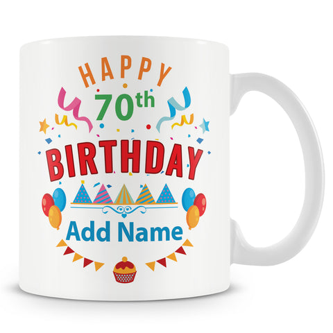 70th Birthday Mug - Birthday Party Design