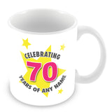 70th Birthday Star Personalised Mug