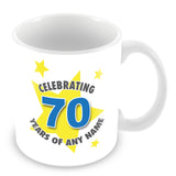 70th Birthday Star Personalised Mug