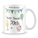 70th Birthday Party Personalised Mug