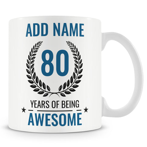 80th Birthday Awesome Design Mug