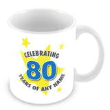 80th Birthday Star Personalised Mug