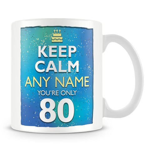 80th Birthday Keep Calm Mug