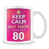 80th Birthday Keep Calm Mug