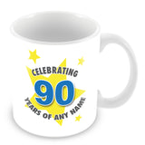 90th Birthday Star Personalised Mug