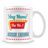 Account Executive Personalised Mug - No.1 Retro Gift - Green