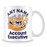 Worlds Best Account Executive Personalised Mug - Orange