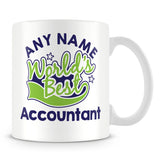 Worlds Best Accountant Personalised Mug - Green