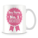 Architect Mug - Personalised Gift - Rosette Design - Pink