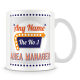 Area Manager Personalised Mug - No.1 Retro Gift - Orange