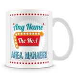 Area Manager Personalised Mug - No.1 Retro Gift - Green
