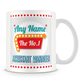Assistant Manager Personalised Mug - No.1 Retro Gift - Green
