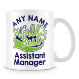 Worlds Best Assistant Manager Personalised Mug - Green