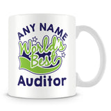 Worlds Best Auditor Personalised Mug - Green