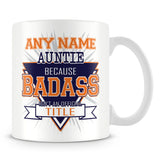 Auntie Mug - Badass Personalised Gift - Orange