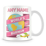 Barman Worlds Best Banner Mug