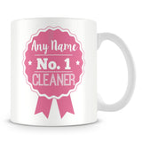 Cleaner Mug - Personalised Gift - Rosette Design - Pink