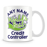 Worlds Best Credit Controller Personalised Mug - Green