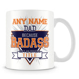 Dad Mug - Badass Personalised Gift - Orange