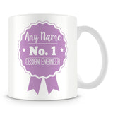 Design Engineer Mug - Personalised Gift - Rosette Design - Purple