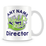 Worlds Best Director Personalised Mug - Green