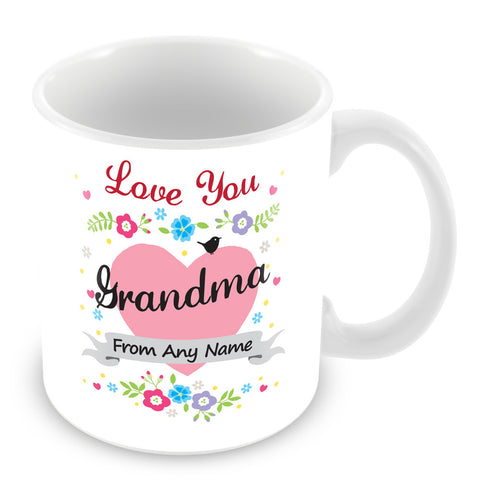 Grandma Mug - Love You Grandma Personalised Gift