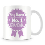 Grandma Mug - Personalised Gift - Rosette Design - Purple