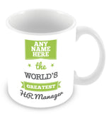 The Worlds Greatest HR Manager Personalised Mug - Green