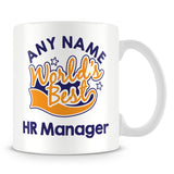 Worlds Best HR Manager Personalised Mug - Orange