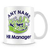 Worlds Best HR Manager Personalised Mug - Green