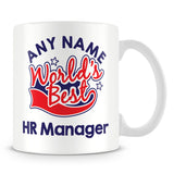 Worlds Best HR Manager Personalised Mug - Red