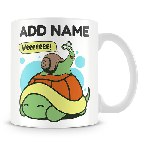 Tortoise And Snail Mug - Weeeeee!