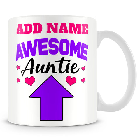 Auntie Mug Personalised Gift - Awesome Auntie