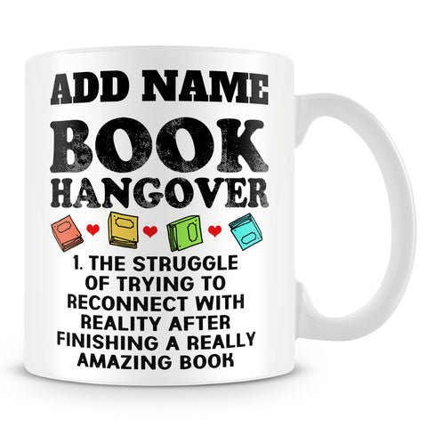 Book Lover Mug Personalised Gift - Book Hangover