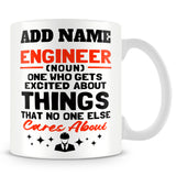 Engineering Mug Personalised Gift - Funny Engineer Definition