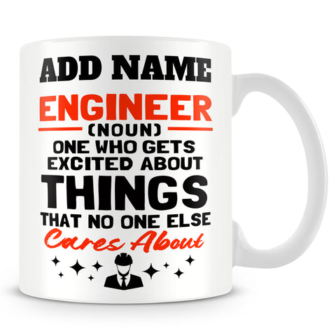 Engineering Mug Personalised Gift - Funny Engineer Definition