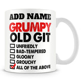 Birthday Mug Personalised Gift - Grumpy Old Git