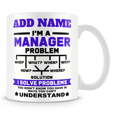 Manager Mug Personalised Gift - Management Flowchart