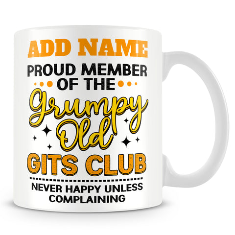Birthday Mug Personalised Gift - Grumpy Old Gits Club