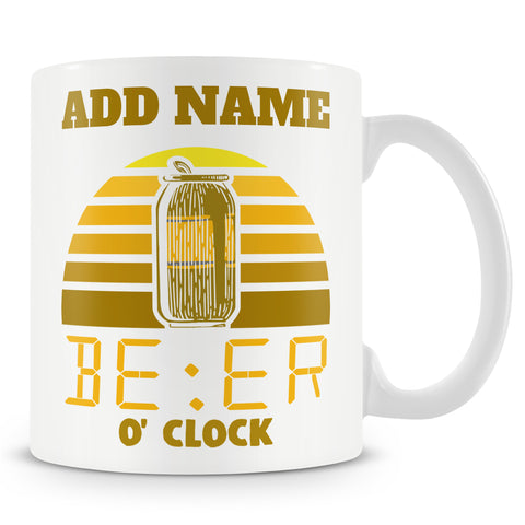 Beer O' Clock Funny Novelty Mug For Beer Lovers