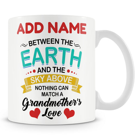 Grandmother Appreciation Gift - Personalised Mug For Grandma