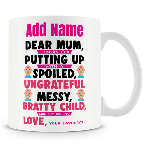 Novelty Appreciation Gift For Mum - Mother's Day Mug