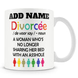 Recently Divorced Gift - Funny Divorcee Definition Personalised Mug