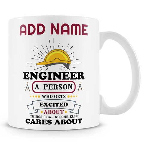 Novelty Gift For Engineers - Engineer Joke Personalised  Mug