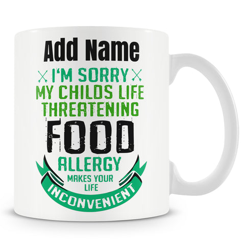 Novelty Food Allergy Mug - My Child's Food Allergy - Personalised Mug