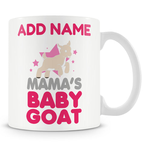 Novelty Gift For Baby Goat Lovers - Mama's Baby Goat - Personalised Mug